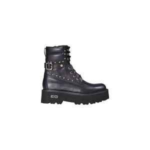 Cult Black Leather Lace-Up Women's Boots